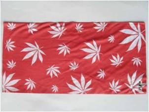 紅底大麻葉魔術頭巾