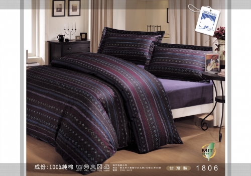 歐式風情特大床包(180*210)-紫