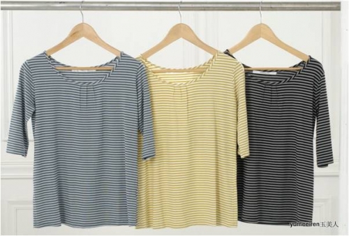 七分袖簡易型針織休閒哺乳衣