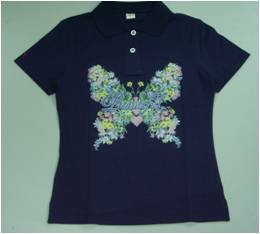 女COTTONWALKER酷乾棉燙畫POLO