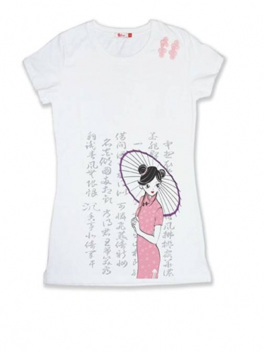 如意仕女Ｔ恤-白