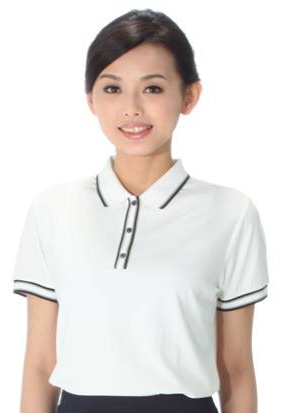 休閒衫-門襟線條(女)2A12PA-白