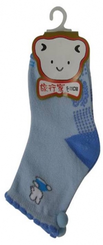 旅行家緹花絨飾止滑寶寶襪