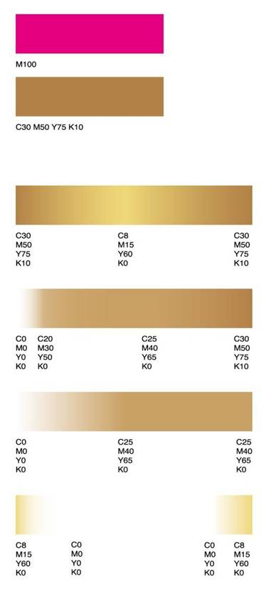 臺灣金選標誌顏色使用規範圖