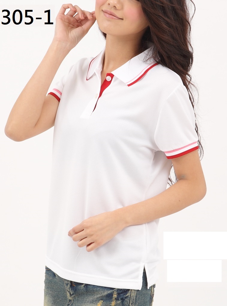 女(白)素面吸溼排汗POLO衫