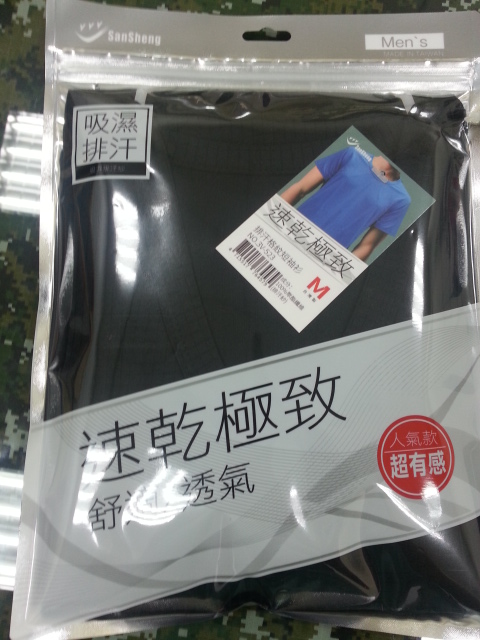 排汗格紋短袖衫