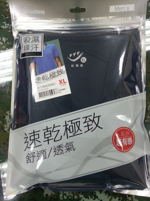 排汗格紋短袖衫