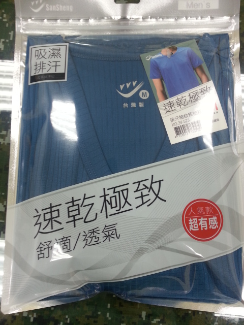 排汗格紋短袖衫