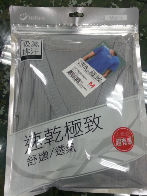 排汗格紋短袖衫