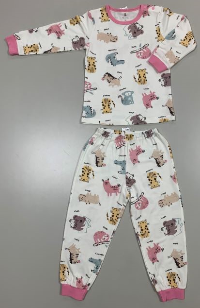 動物點點名長袖套裝