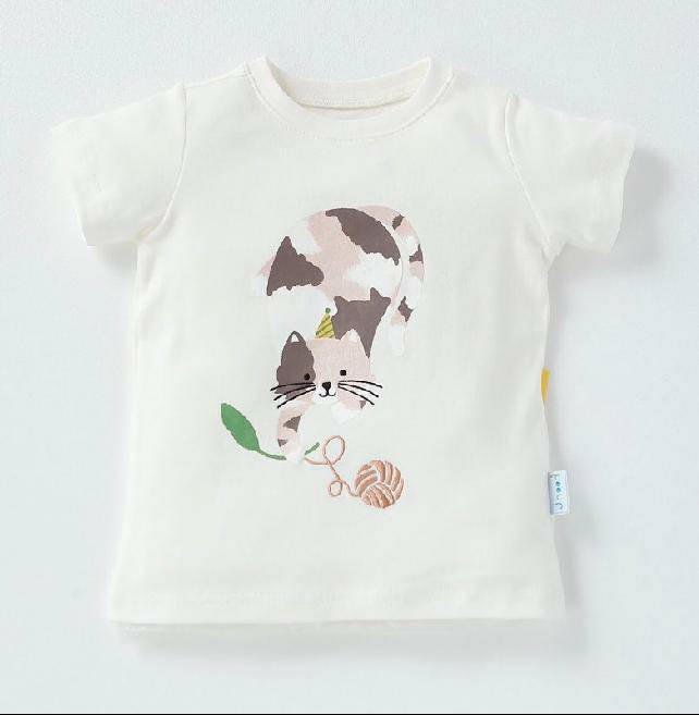 MIT有機棉印花T-SHIRT (貓咪)