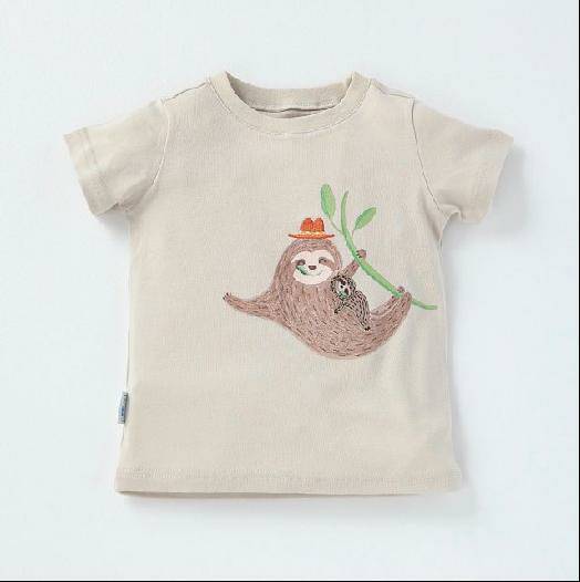 MIT有機棉印花T-SHIRT (樹懶)