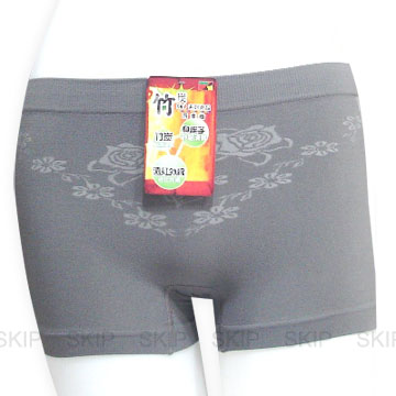 90%竹炭女中腰四角褲