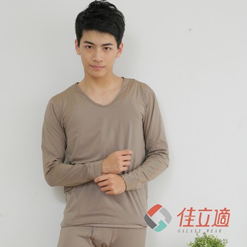 男性V領蓄熱保暖衣