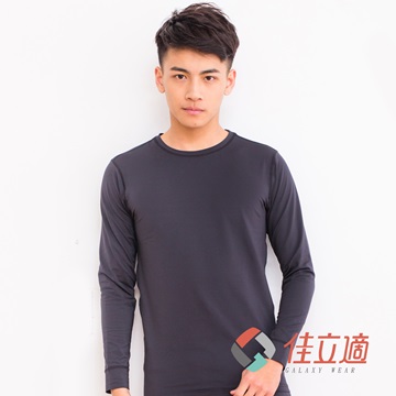 快熱紗-男性圓領保暖排汗衣