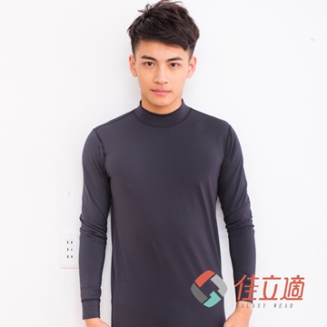 快熱紗-男性半高領保暖排汗衣