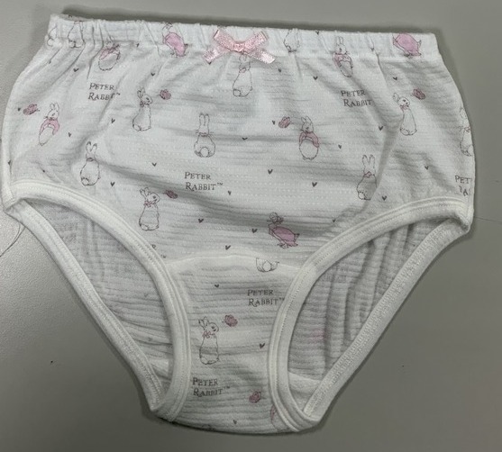 粉色愛心兔三角褲2入