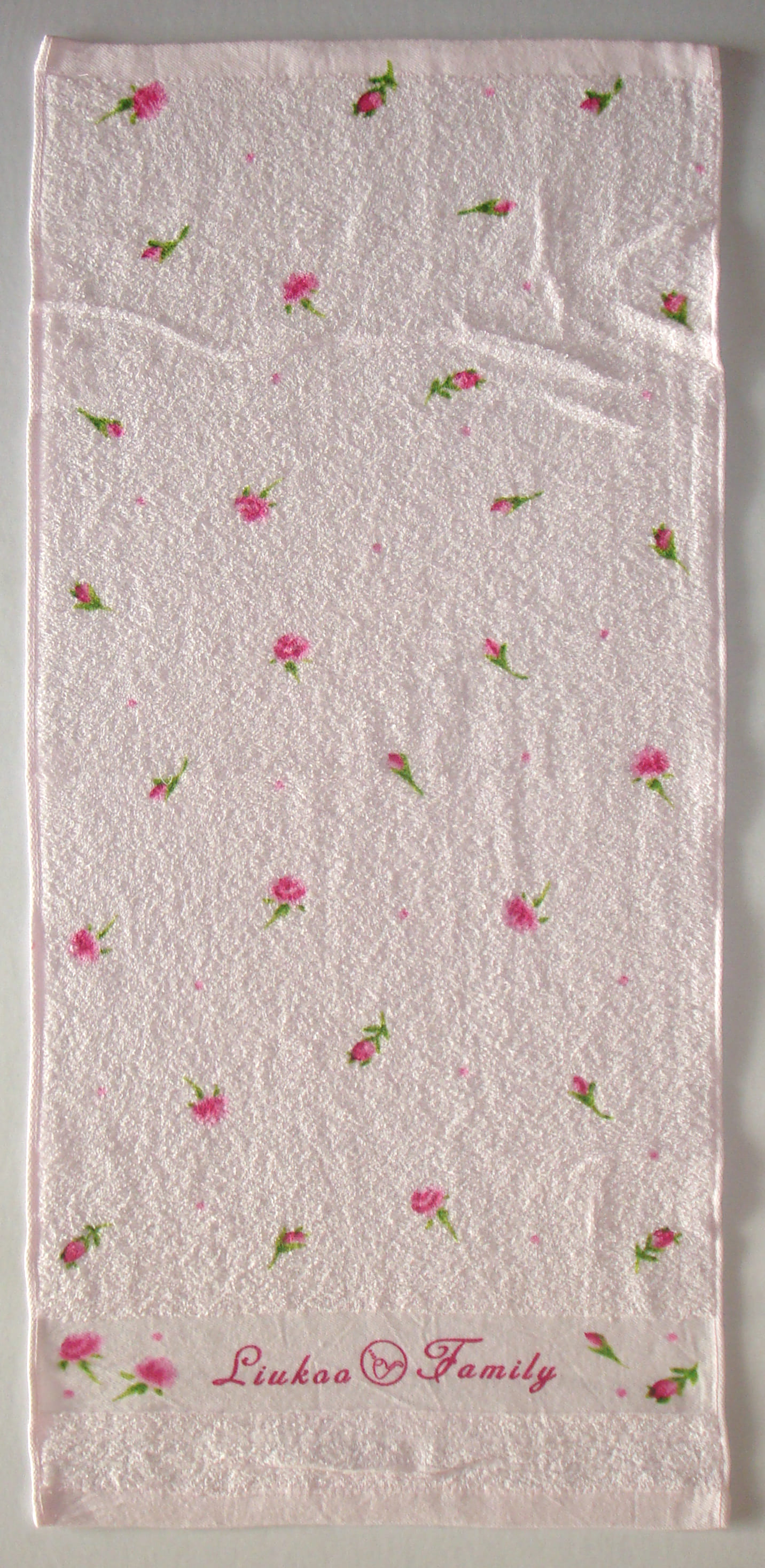 煙斗薔薇花毛巾(粉)