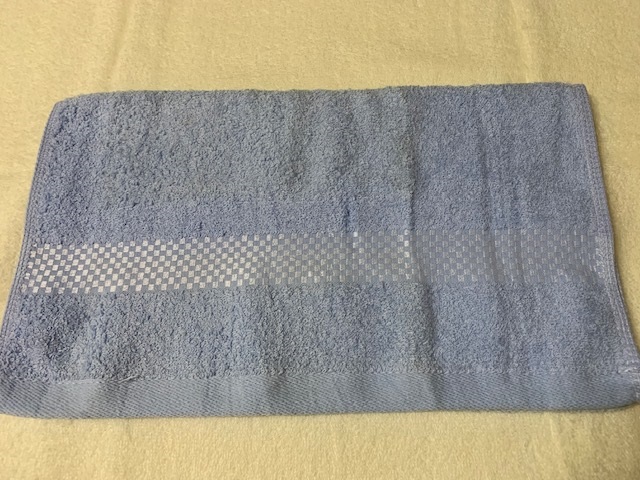 素面亮緞格毛巾