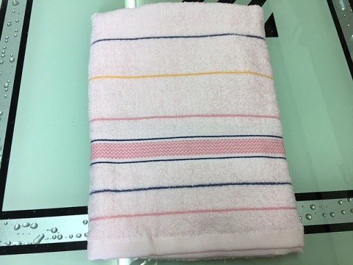 精緻緞條紗浴巾