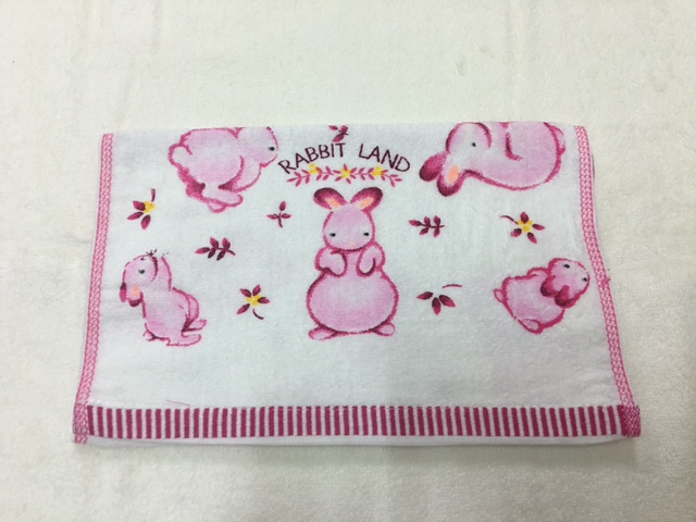 可愛小白兔印花童巾