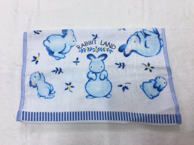 可愛小白兔印花童巾