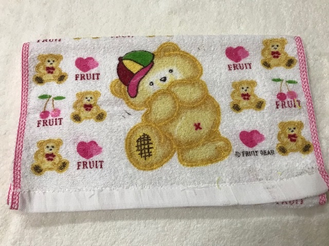 可愛水果熊印花童巾