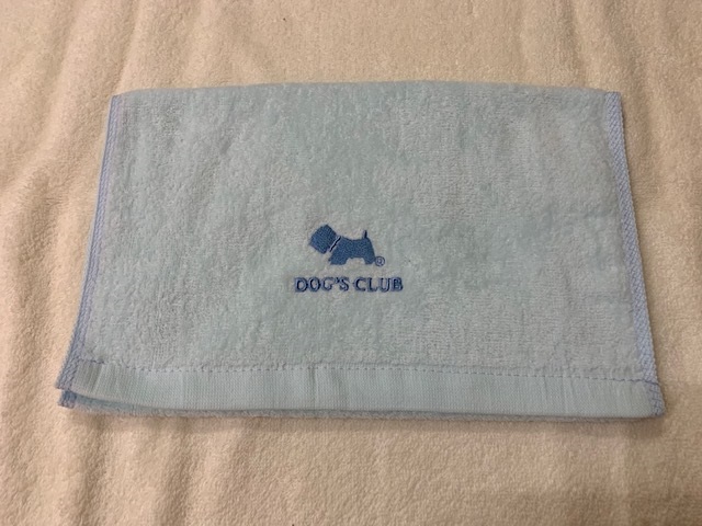 超柔絨刺繡狗童巾