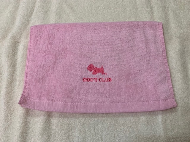 超柔絨刺繡狗童巾