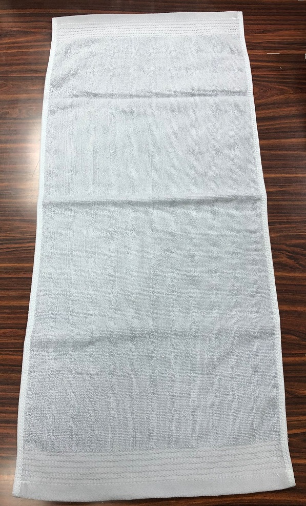 素色緞檔毛巾