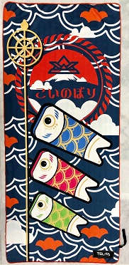 TELITA 日式和風滿版印花海灘巾-鯉魚旗