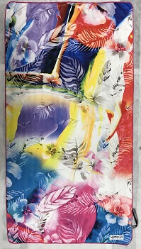 MORINO 超細纖維滿版印花加大海灘巾-南洋風情