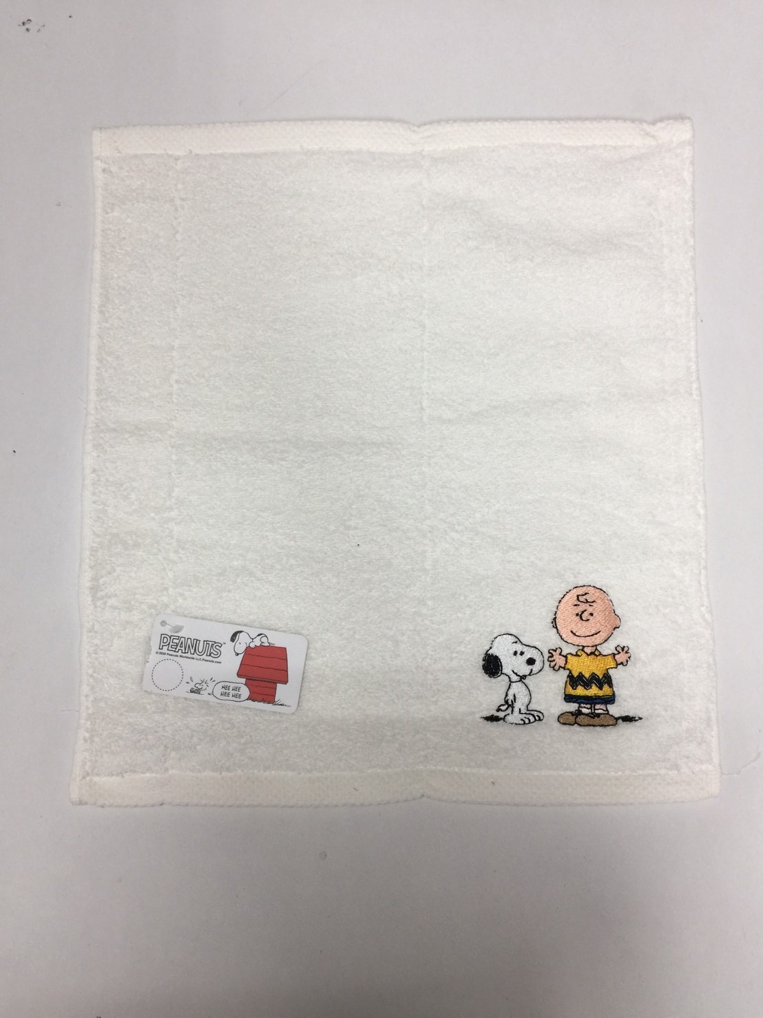 SN101-1SNOOPY素色刺繡方巾-查理