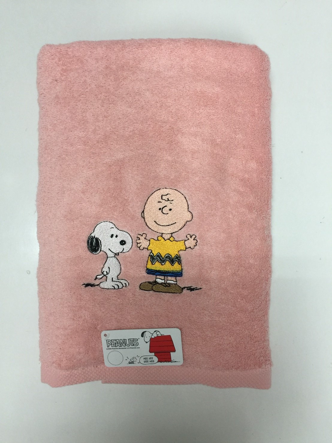SN401-1SNOOPY素色刺繡浴巾-查理