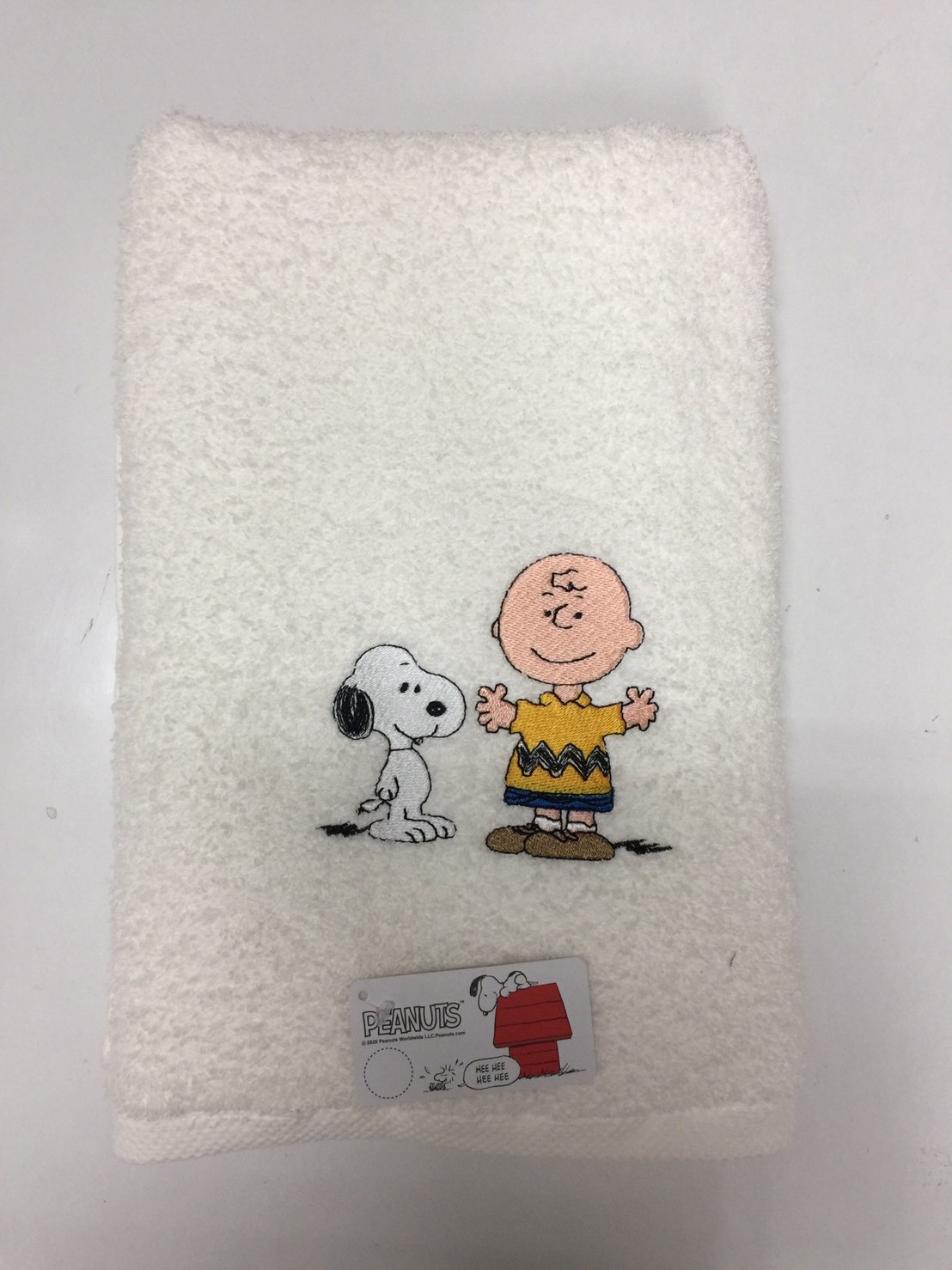 SN401-1SNOOPY素色刺繡浴巾-查理