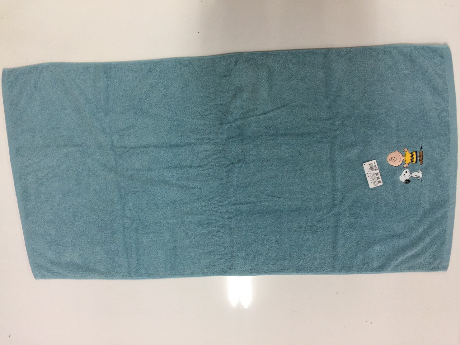 SN401-1SNOOPY素色刺繡浴巾-查理