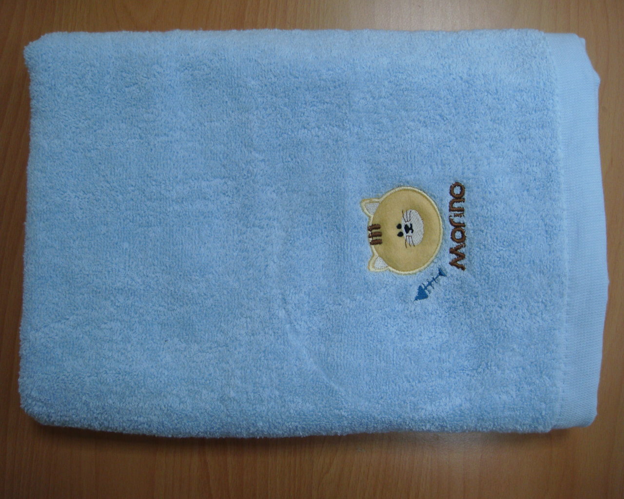 MO841素色動物刺繡浴巾