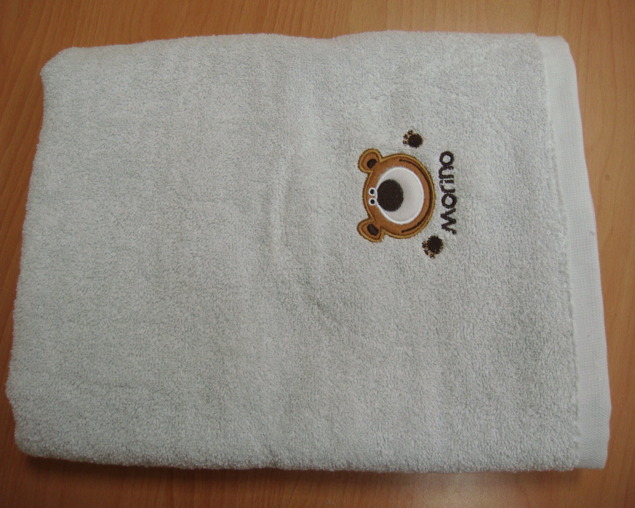 MO841素色動物刺繡浴巾
