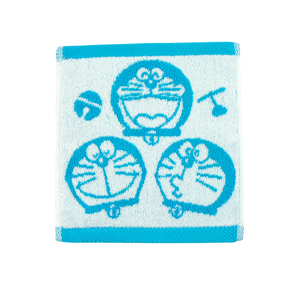 DA002-1Doraemon 色紗緹花小方巾-百變表情