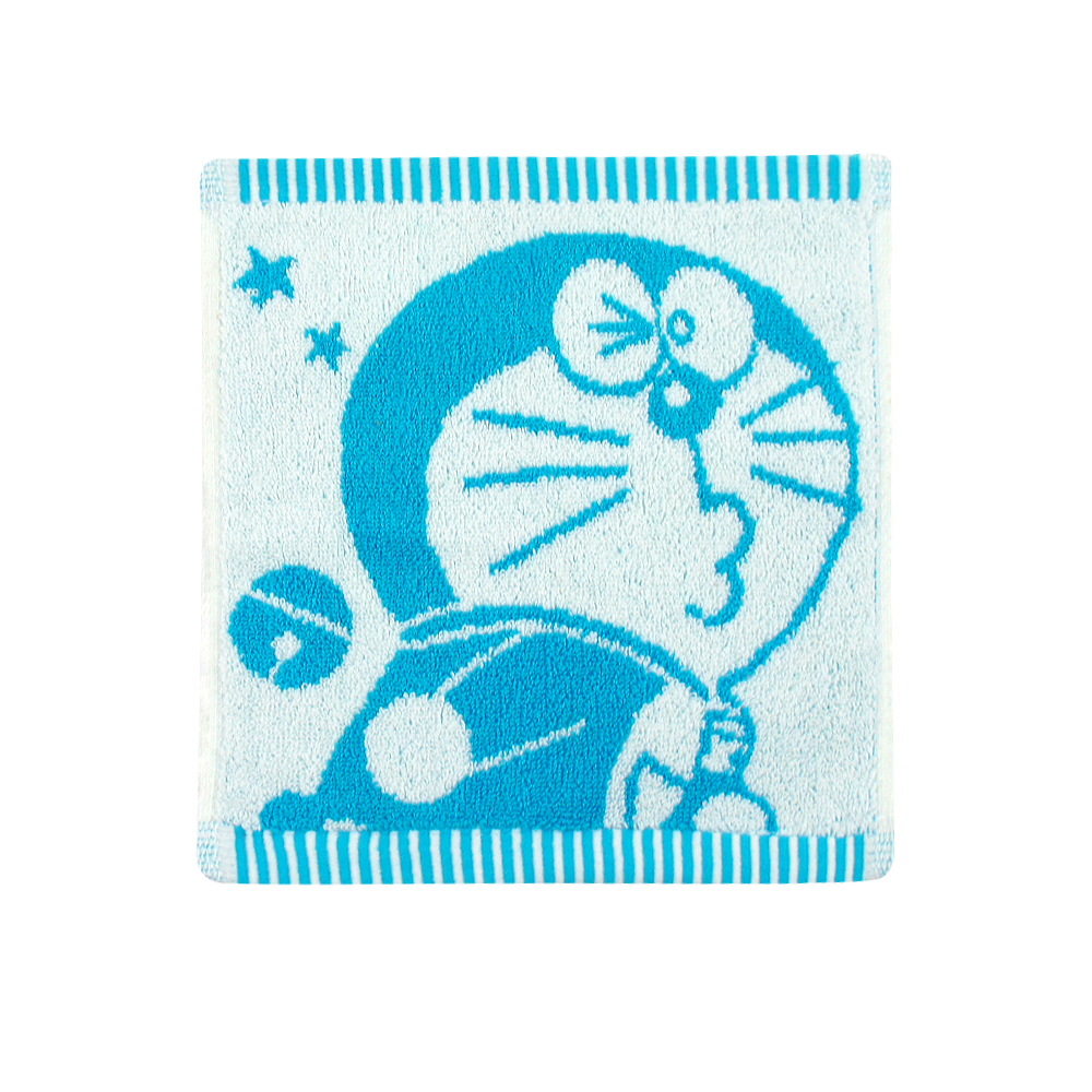 DA003-1Doraemon 色紗緹花小方巾-啾咪