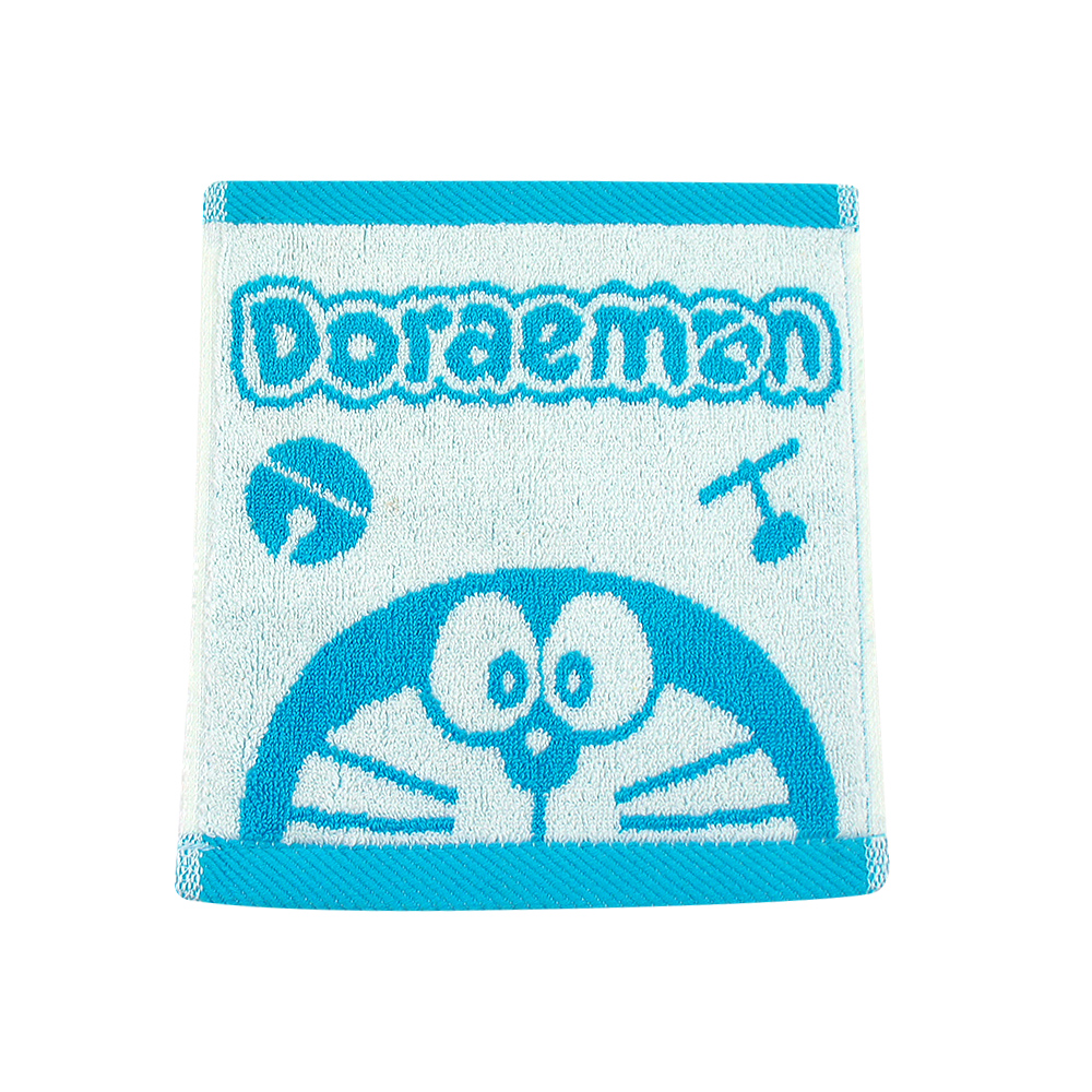 DA004-1Doraemon 色紗緹花小方巾-好心情