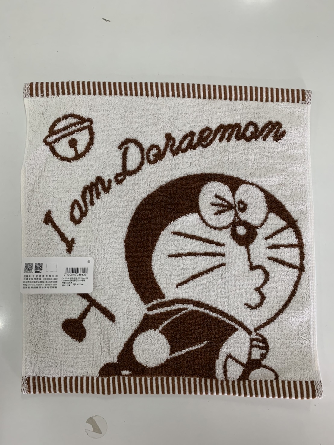 DA103-2Doraemon 色紗緹花小方巾-啾咪
