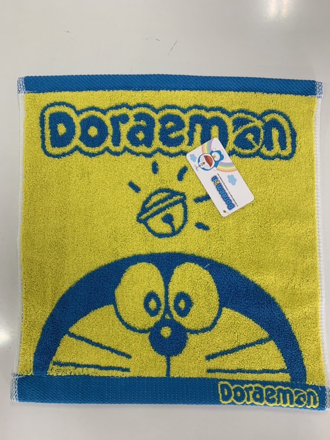 DA104-3Doraemon 色紗緹花方巾-好心情