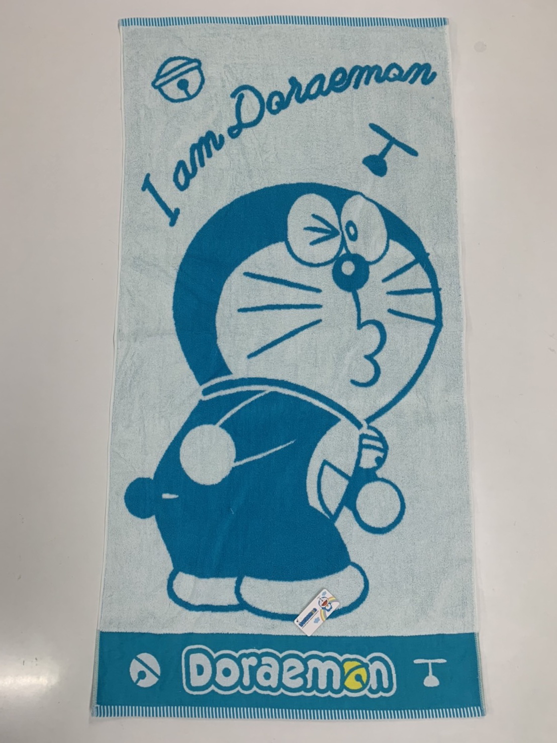 DA403-1Doraemon 色紗緹花浴巾-啾咪