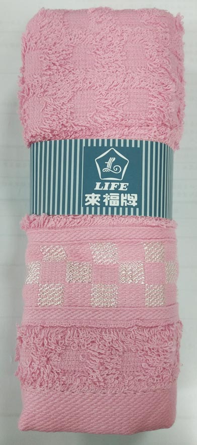 格紋凹凸毛巾