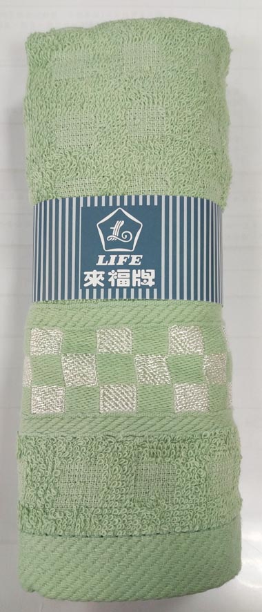 格紋凹凸毛巾