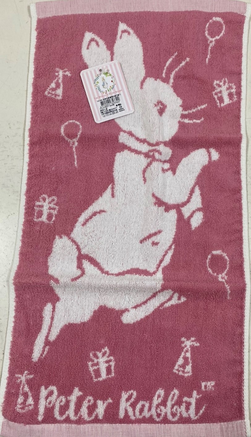 彼得兔歡慶雙色緹花童巾