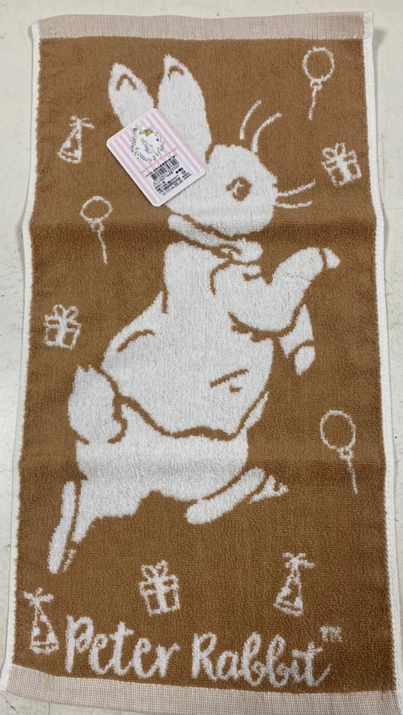 彼得兔歡慶雙色緹花童巾
