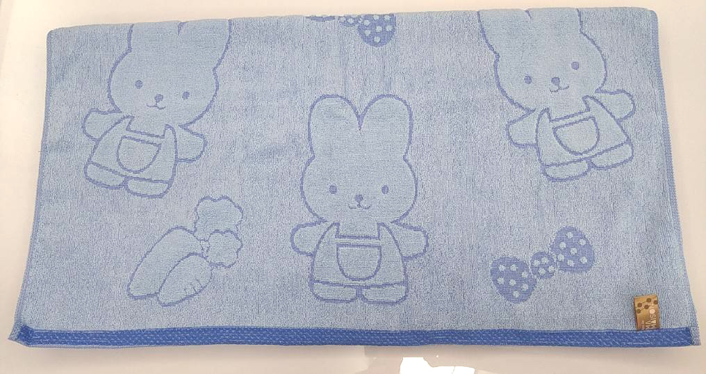 動物緹花浴巾-兔