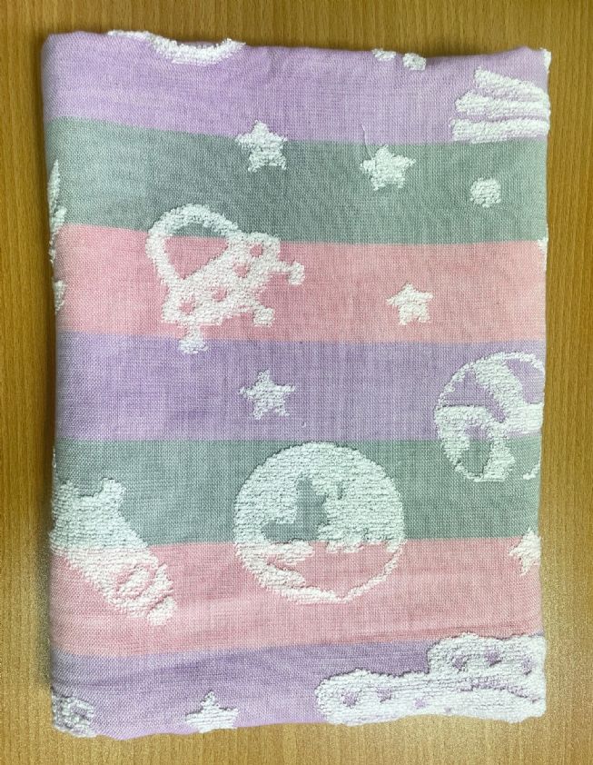 太空人紗布提花浴巾